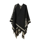 Naisten ruudullinen talviponcho