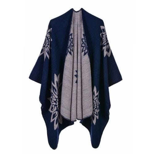Puuvillainen poncho viitta