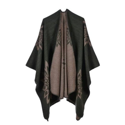 Puuvillainen poncho viitta