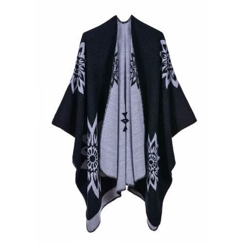 Puuvillainen poncho viitta
