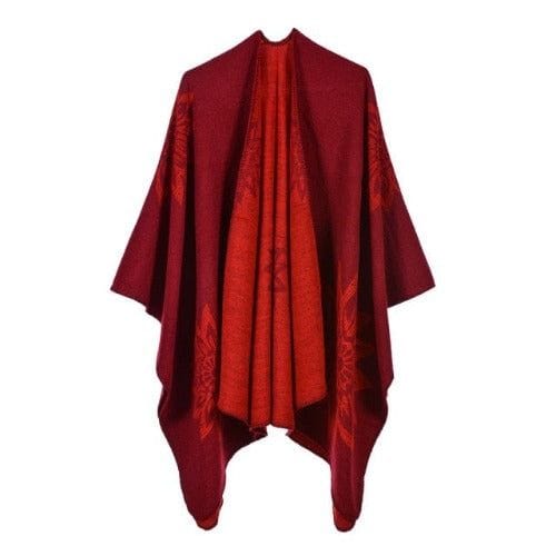 Puuvillainen poncho viitta