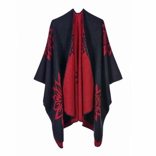 Puuvillainen poncho viitta