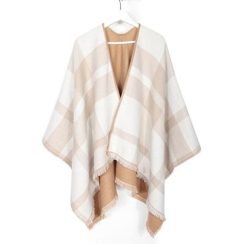 Cashmere naisten poncho V-pääntiellä