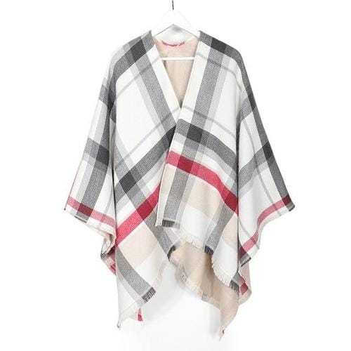 Cashmere naisten poncho V-pääntiellä