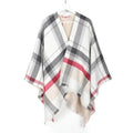 Cashmere naisten poncho V-pääntiellä