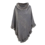 Naisten ruudullinen poncho, kashmir