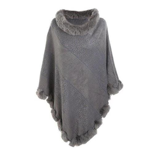 Naisten ruudullinen poncho, kashmir