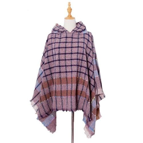Kesäinen naisten poncho hupulla