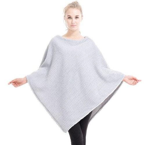 Fleece-takakankainen poncho naisille