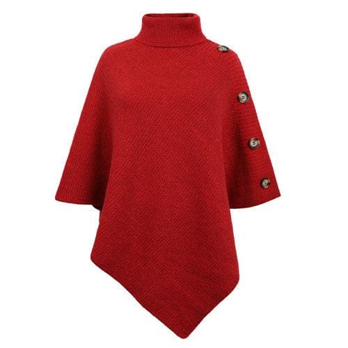 Poncho poolokauluksella ja nappeilla
