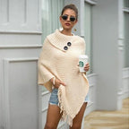 Poncho nappikauluksella