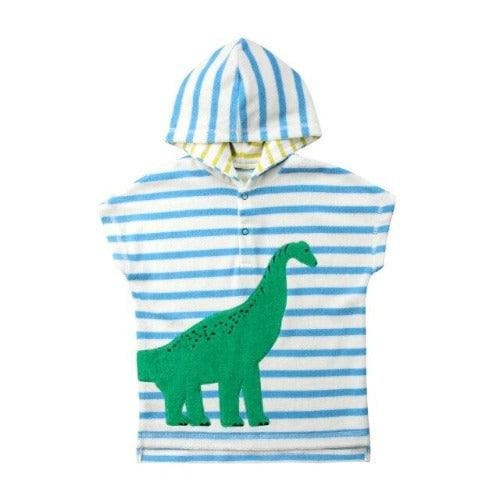 Vauvan kylpyponcho raidoilla