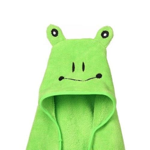 Vauvan kylpyponcho sammakkokuvioilla