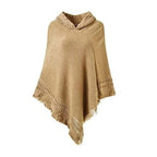 Naisten talviponcho hupulla