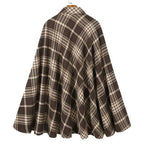 Ruudullinen talviponcho miehille