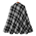 Ruudullinen talviponcho miehille