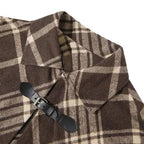 Ruudullinen talviponcho miehille