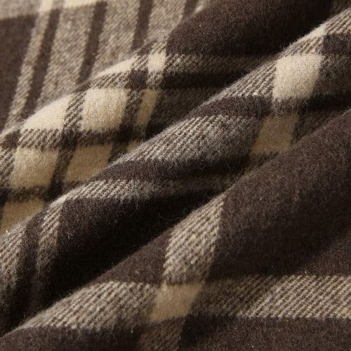 Ruudullinen talviponcho miehille