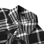 Ruudullinen talviponcho miehille