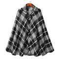 Ruudullinen talviponcho miehille