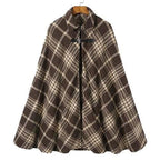 Ruudullinen talviponcho miehille