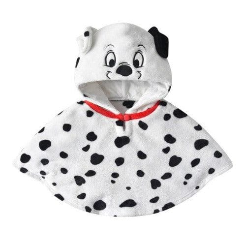 Viihtyisä vauvaponcho, jossa dalmatialainen kuvio