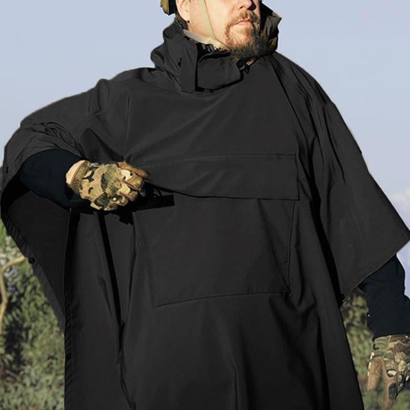 Sateenkaariponcho college-kankaasta