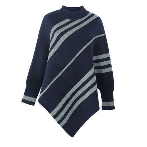 Neuleponcho pitkillä hihoilla