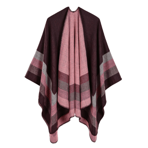 Vintages-tyylinen naisten poncho kashmiria