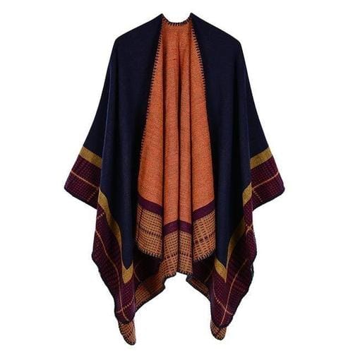 Vintages-tyylinen naisten poncho kashmiria