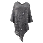 Lämmin naisten poncho