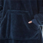 Lämmin ruudullinen poncho