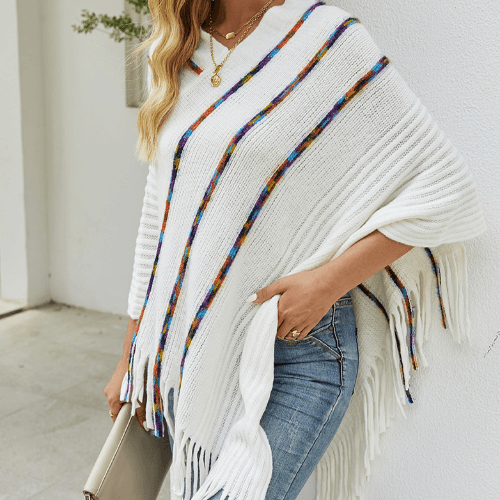 Lämmin poncho viitta