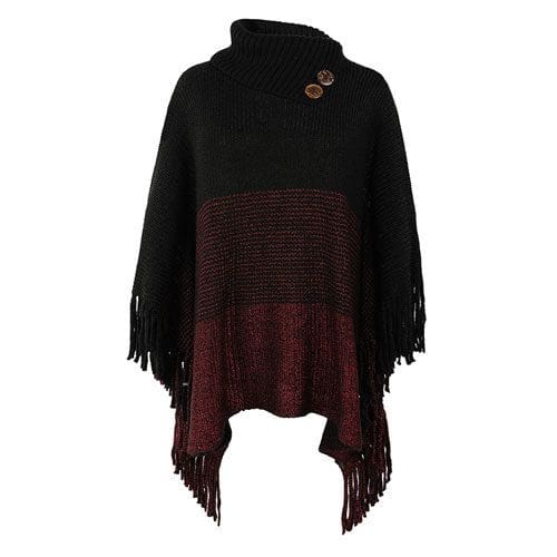 Lämmin poncho napeilla