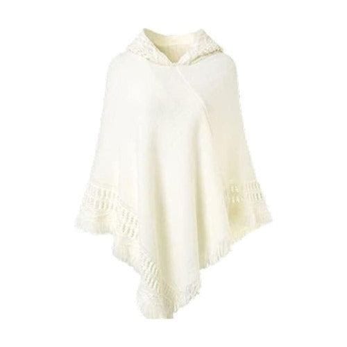 Naisten talviponcho hupulla