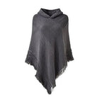 Naisten talviponcho hupulla