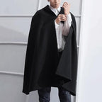 Miesten talviponcho hupulla