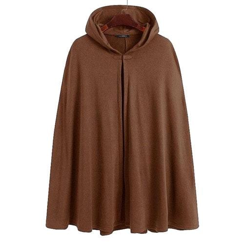 Miesten talviponcho hupulla