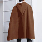 Miesten talviponcho hupulla