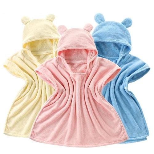 Pehmeä vauvan kylpyponcho