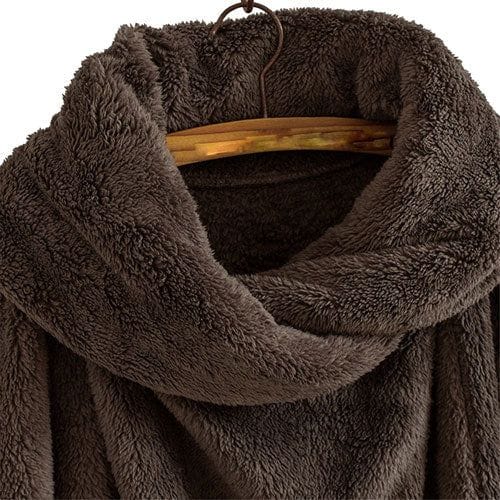Pehmeä ruudullinen miesten poncho
