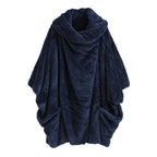Pehmeä ruudullinen miesten poncho