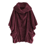 Pehmeä ruudullinen miesten poncho