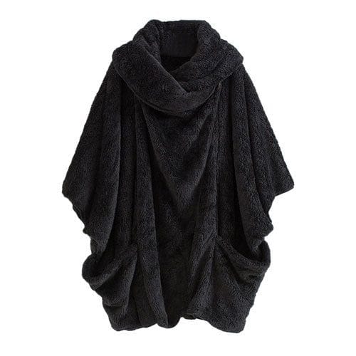 Pehmeä ruudullinen miesten poncho