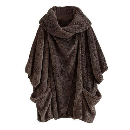Pehmeä ruudullinen miesten poncho