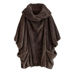 Pehmeä ruudullinen miesten poncho