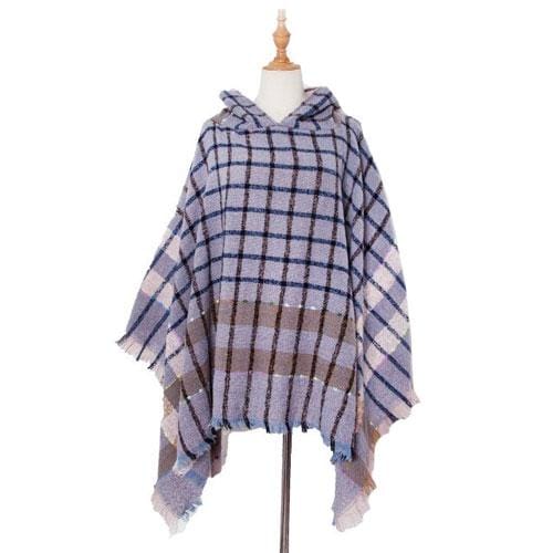 Kesäinen naisten poncho hupulla