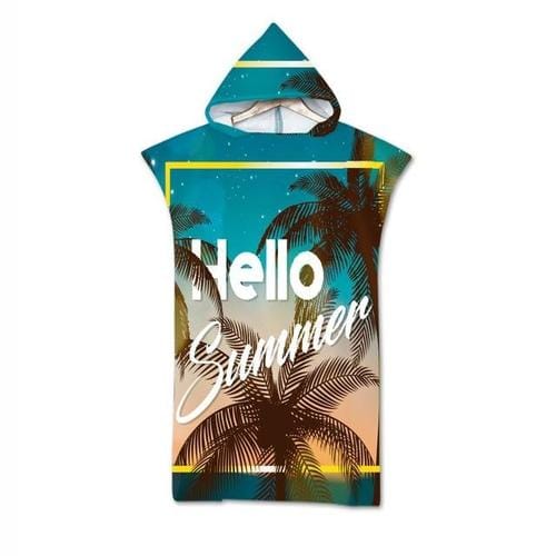 Kesäinen puuvillainen surffiponcho