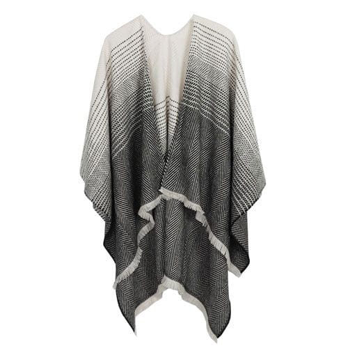 Musta-valkoinen poncho